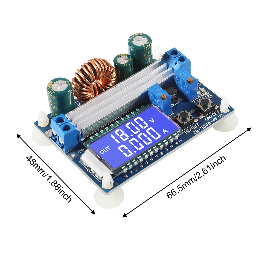 1/2 قطعة DC-DC باك دفعة وحدة محول 5.5-30 فولت إلى 0.5-30 فولت 3A 35 واط قابل للتعديل تنحى الجهد المنظم شاشة الكريستال السائل الطاقة #1