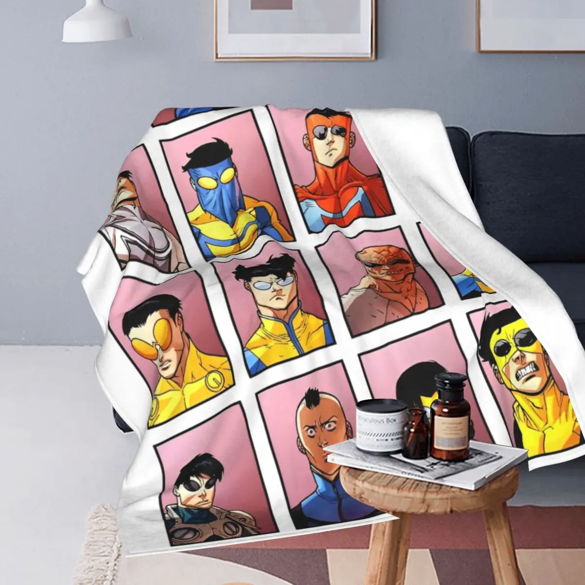 البطانيات التلفزيونية التي لا تقهر مارك غرايسون الصوف كل موسم متعددة الوظائف سوبر لينة رمي بطانية للسرير سيارة المفارش