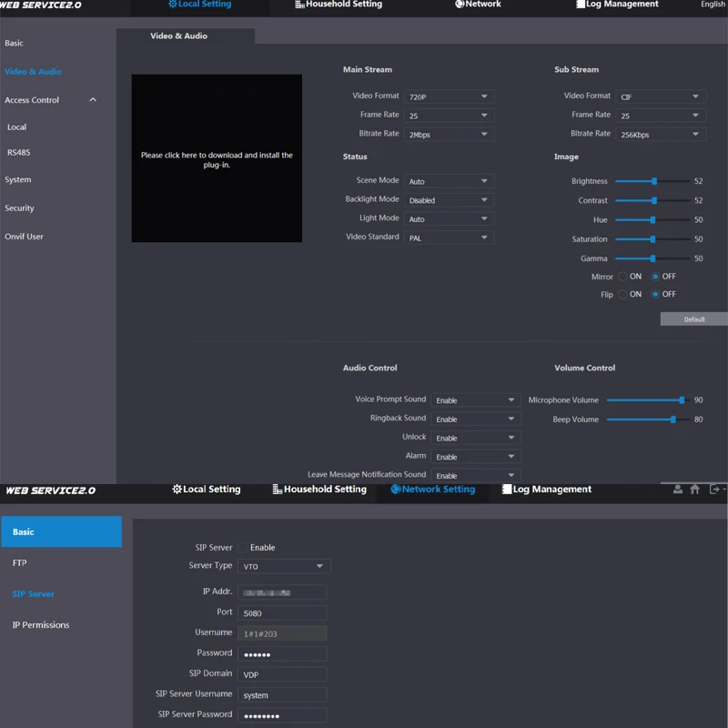 Dahua VTO2111D-P S2 S3 Videocitofono Campanello Telecamera PoE esterna Visione notturna Telecamera completamente digitale Supporta APP e sblocco scheda IC
