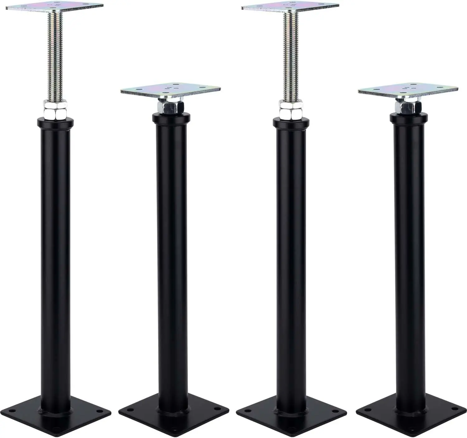 

4-Pack Adjustable Floor Jack Supports 16.5-20.5 Inch Heavy-Duty Lifting for Home Leveling