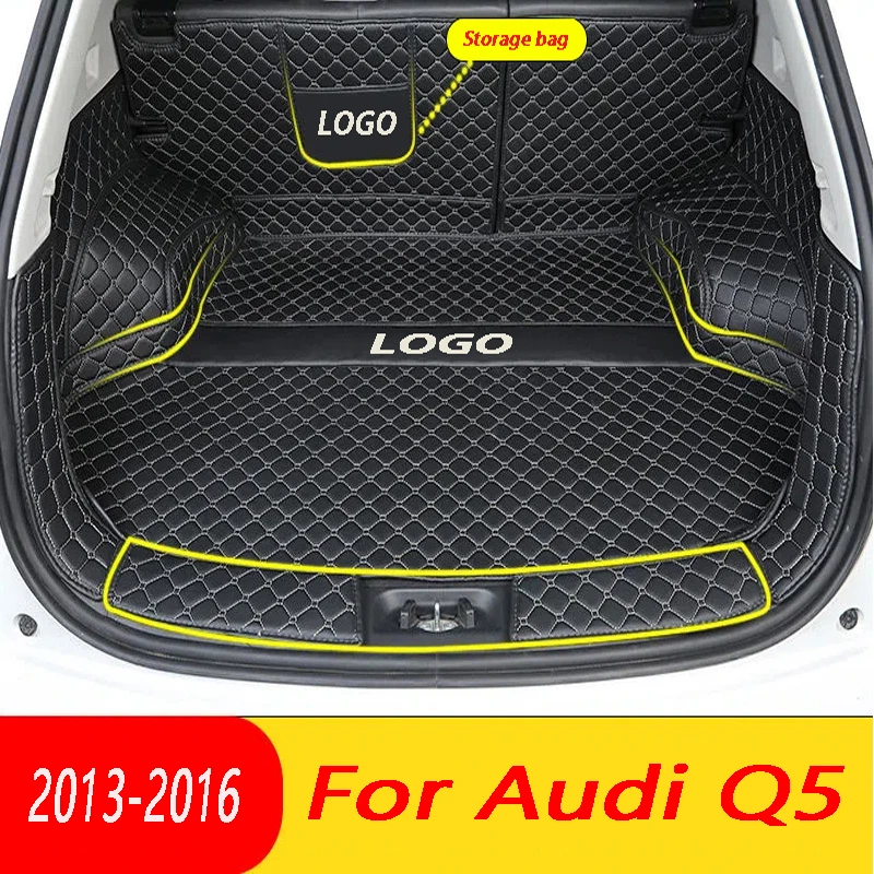 

High quality Leather Car Trunk Mats For Audi Q5 2013-2016 Rear Trunk Floor Mat Tray Carpet