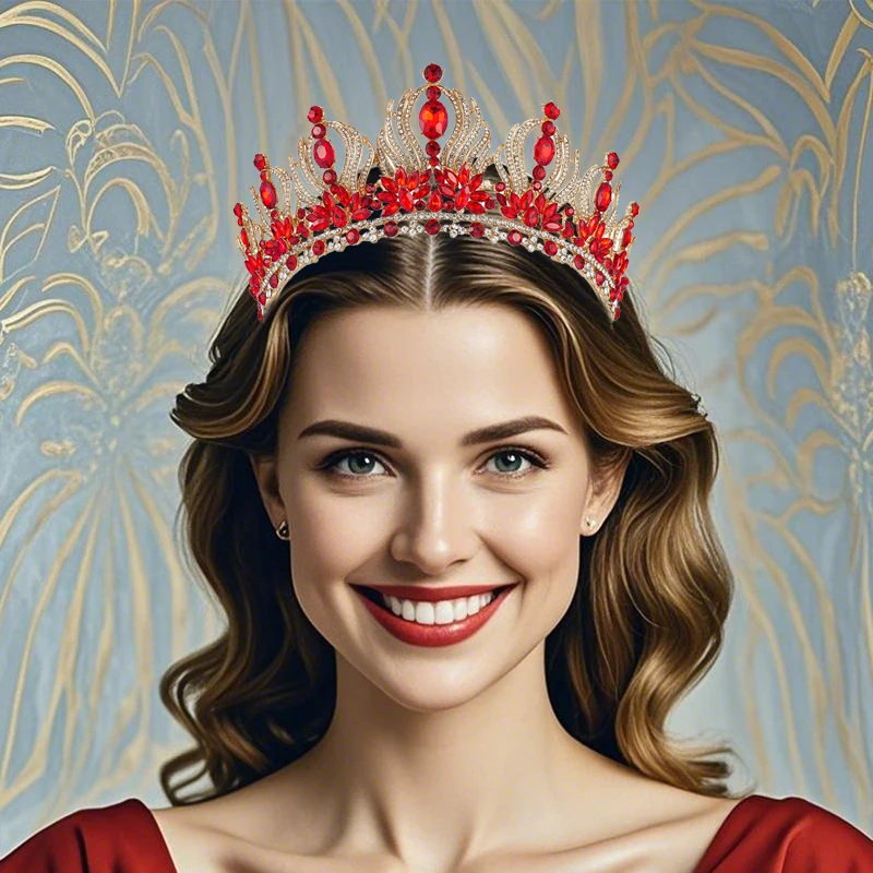 

2025 Baroque Style Princess Coronet 4 Colors Crossborder Crown Beauty Pageant Bridal Headpiece Gown Hair Accessory