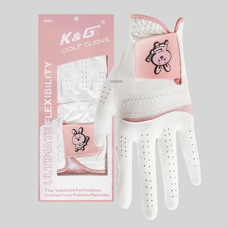 

Korea Japan Golf Gloves Ladies Microfiber Cloth Wear-Resistant Sports Printed Anti-Slip Breathable#220248737