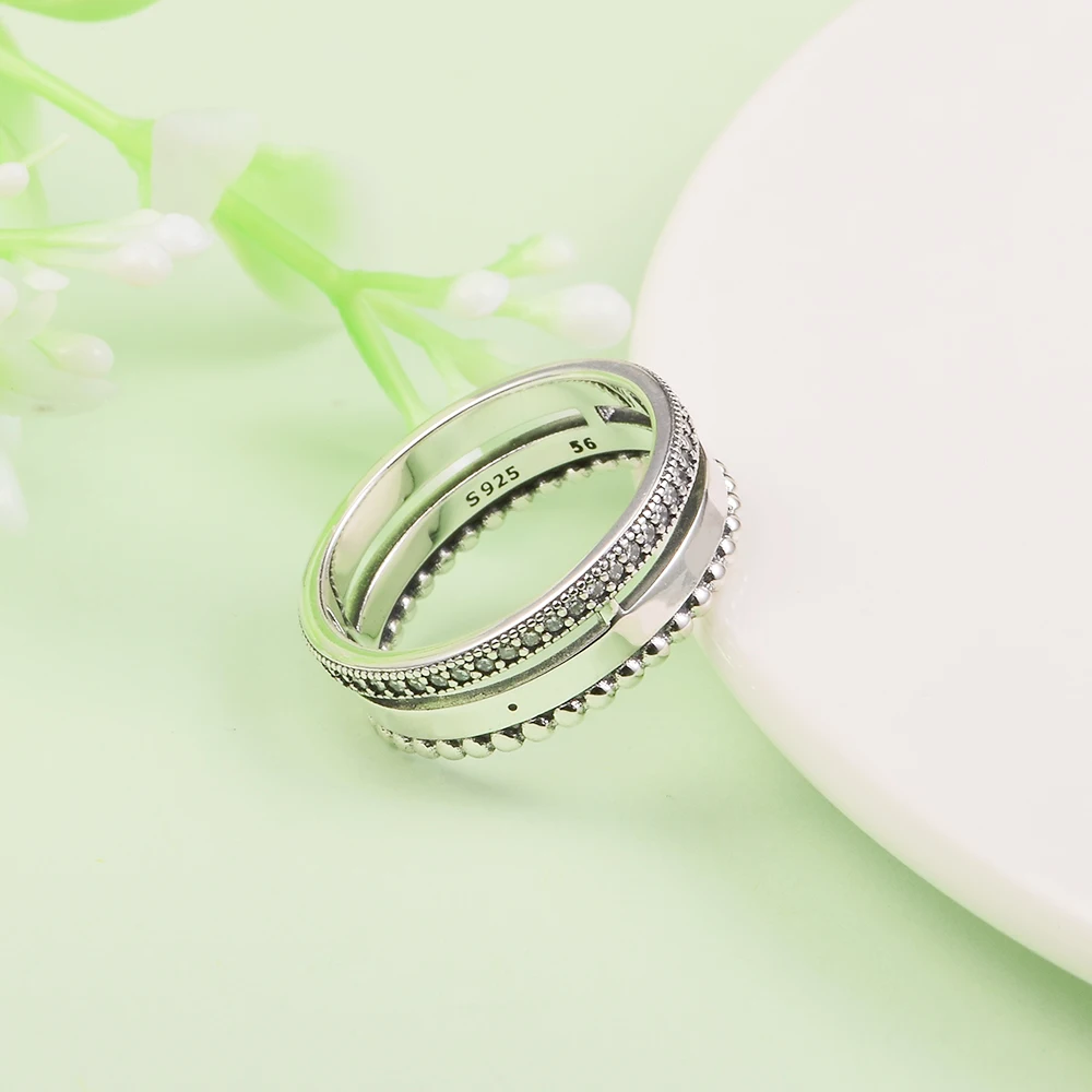 Regal Signature CZ Ring Authentic 925 Sterling silver Jewelry Ring For Woman European Silver Rings For Jewelry Making image 5