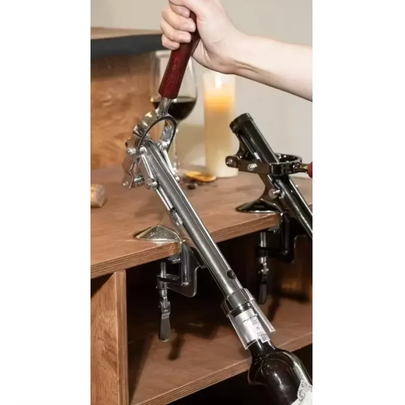 Design Customized Eco Friendly Table Mounted Stainless Steel Bar Use Red Wine Opener