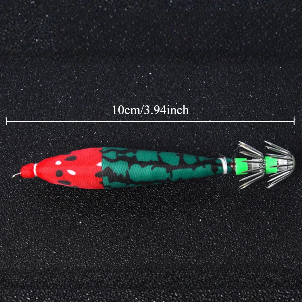 Ackibbik 5pcs Squid Jig Hook Luminous Squid Lure Set