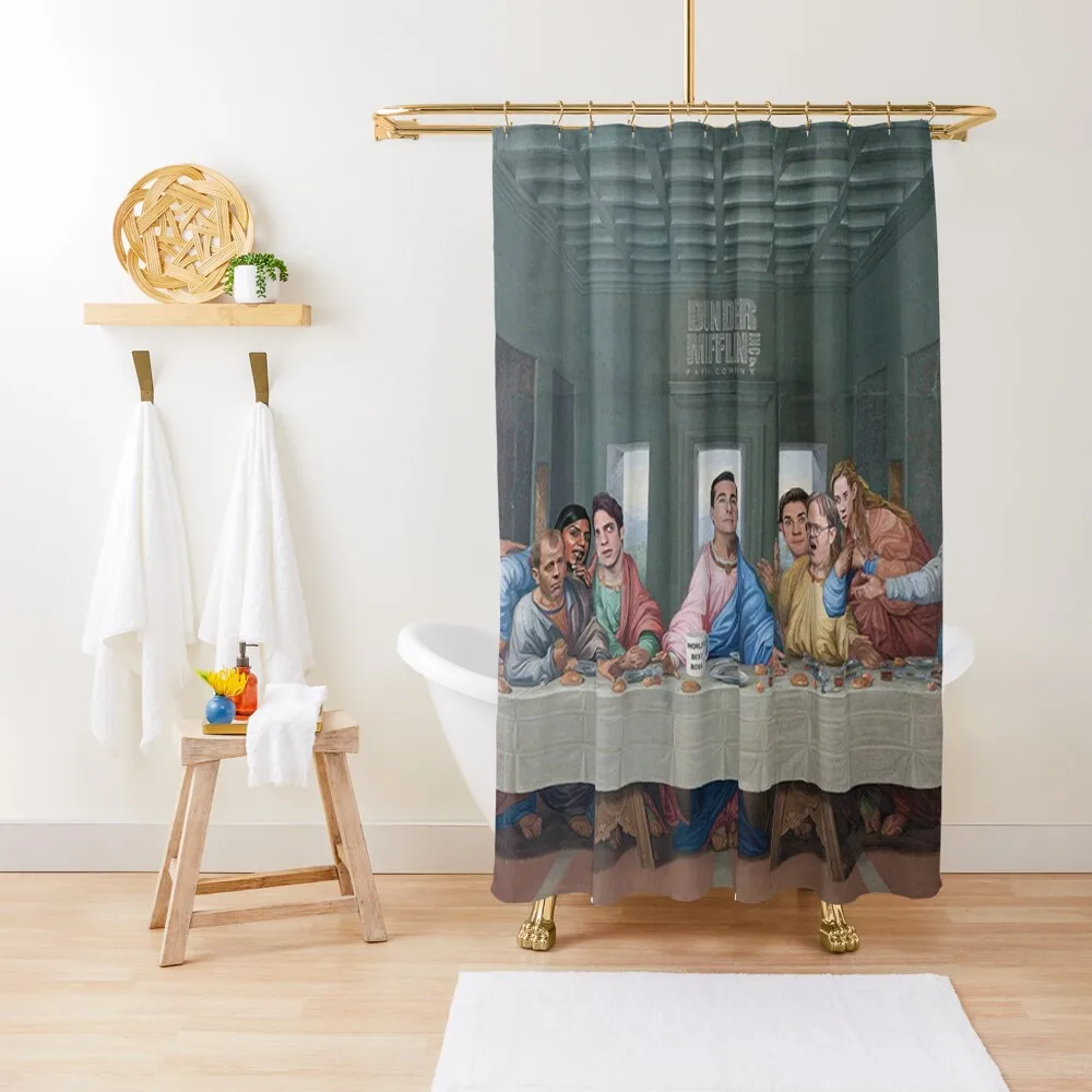 

The Last Supper Office Edition Shower Curtain For Bathroom Shower Shower Set Bathroom Set Curtain