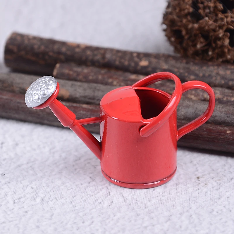 1/12 Metal Watering Can Garden Miniature Decoration For Children Kids Dolls Acces Dollhouse Miniature Furniture