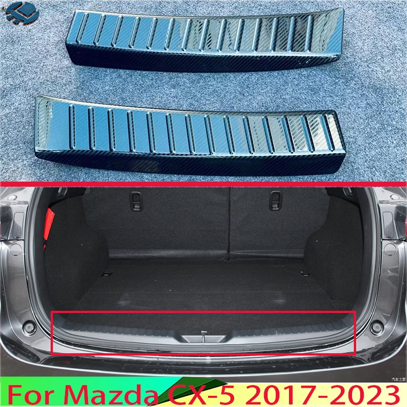 For Mazda CX-5 2017-2023 Car Accessories Stainless Steel Rear Trunk Scuff Plate Door Sill Cover Molding Garnish