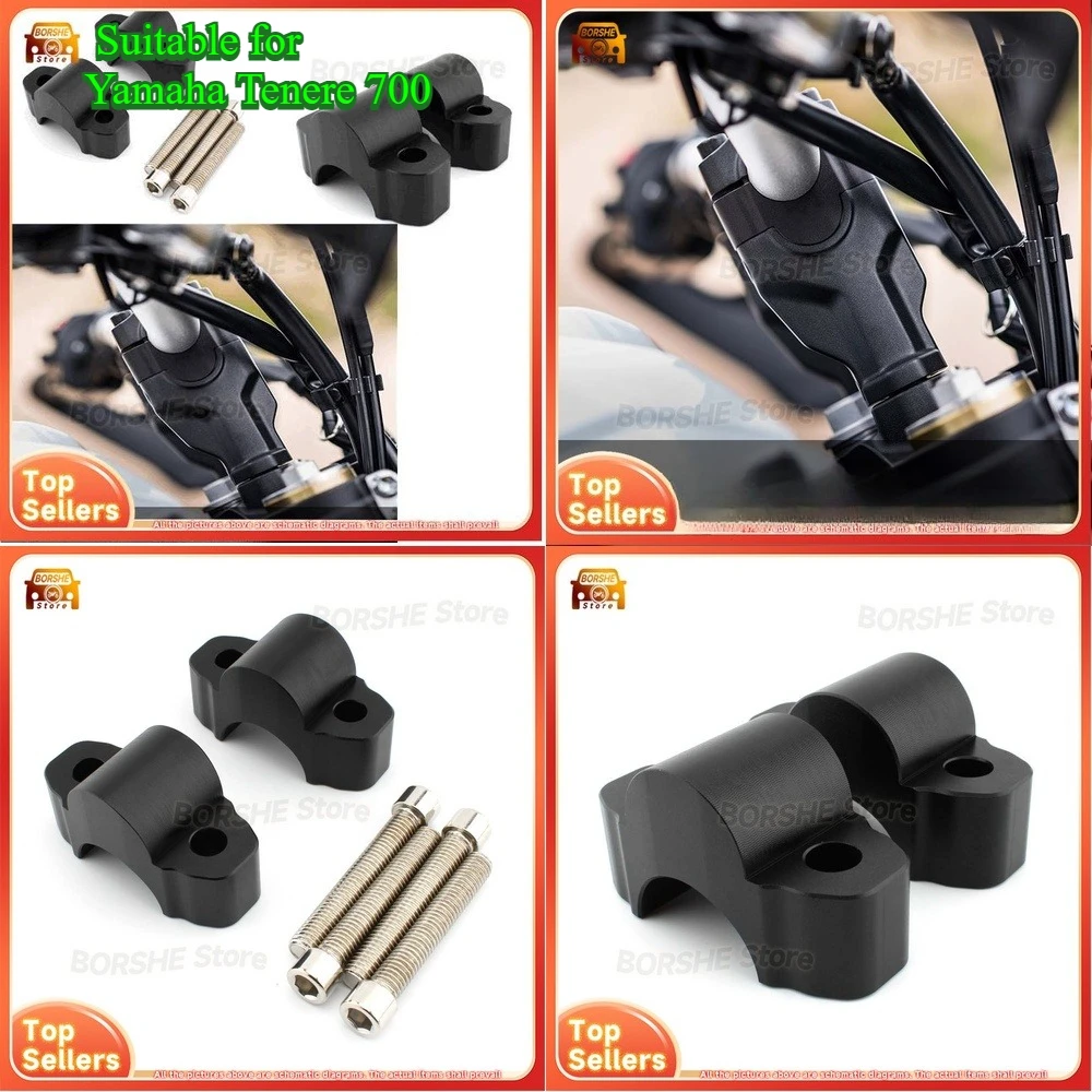 

2026 Motorcycle Handlebar Riser Kit Suitable for Yamaha Tenere 700 with Adjustable Handlebar Mounts for Height and Rearward