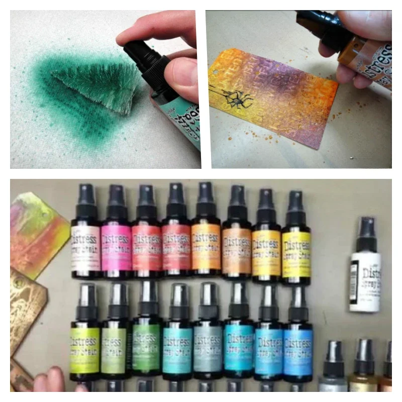 

1,9 унции/бутылка винтажного старого цвета спрей акварельный пигмент DIY конверт/поздравительная открытка/ручная книга живопись декоративная краска