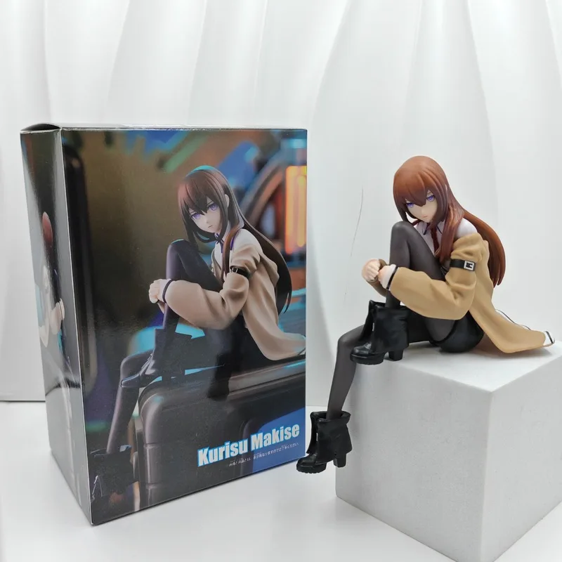 Figura de Anime Kurisu Makise Steins Gate PVC Noodle Stopper Modelo Colecionável Decoração para Mesa, Carro e Casa para Colecionadores de Anime