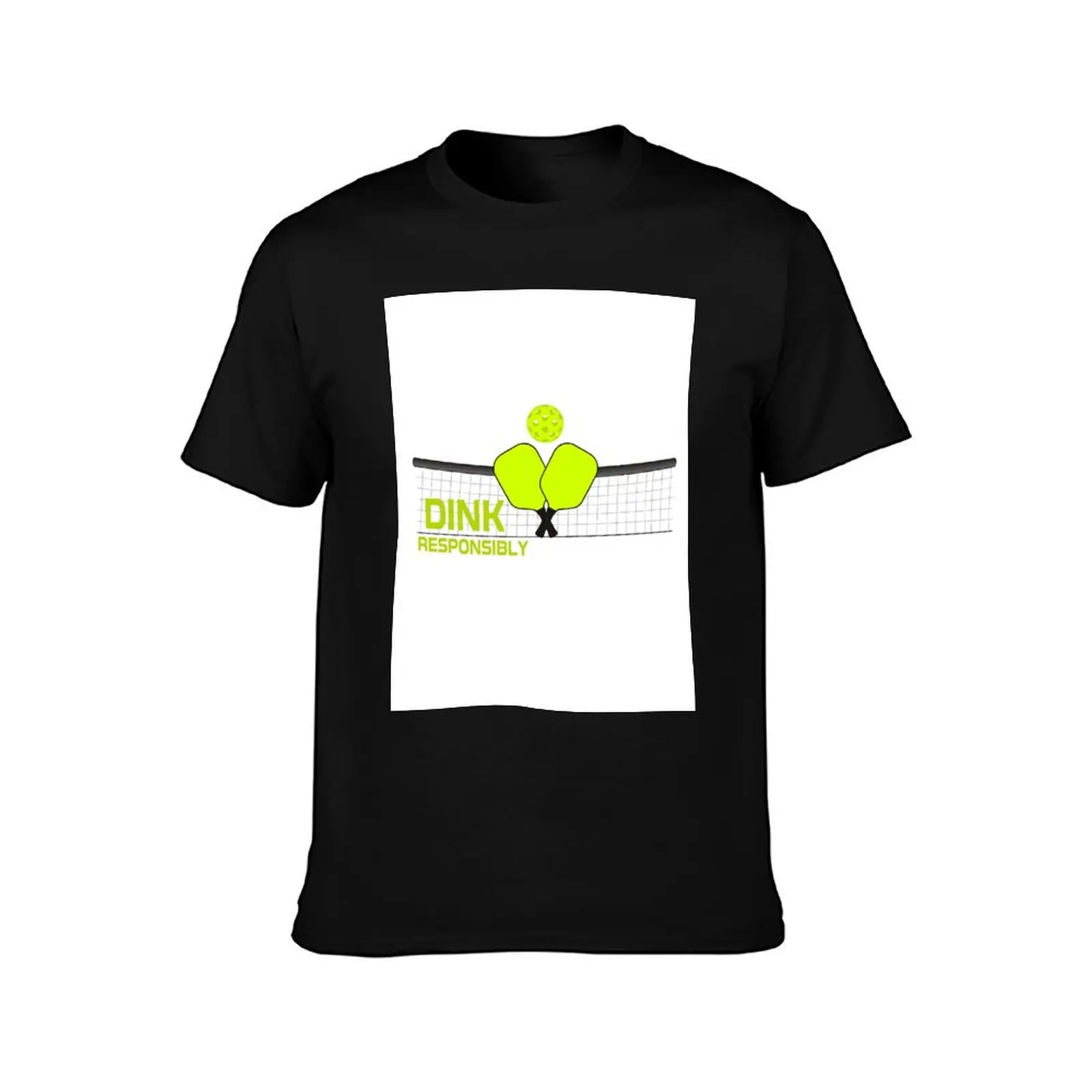 Dink Responsibly Pickleball Crossed Paddles T-Shirt Gym Exercise Short Sleeve T-Shirt