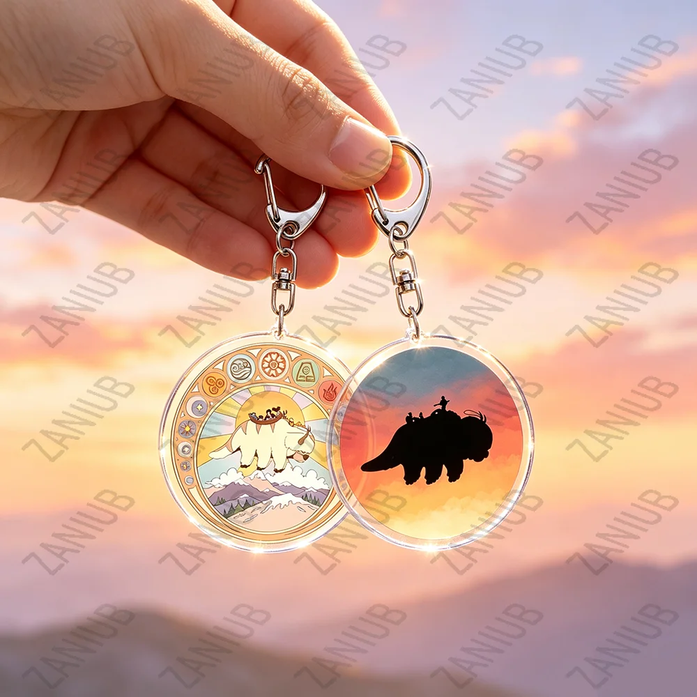 Anime Movies Avatar Keychains Accessories Bag Charms Anime Cartoon Aang Atla Zuko Sokka Katara Acrylic Key Ring Fans Gifts
