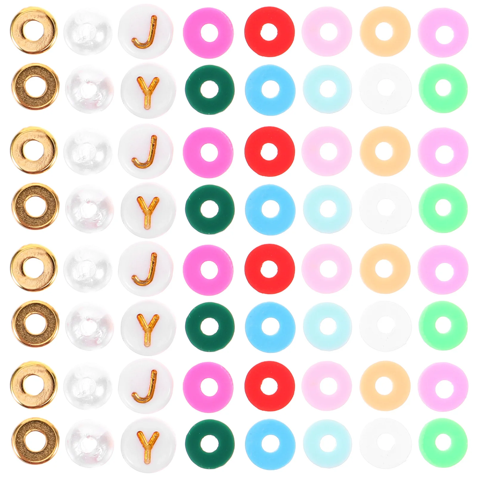 

2 Boxes Clay Beads for Crafts DIY Jewelry Making Supplies Polymer Loose Beads Set for Bracelets Necklaces Handmade Crafting