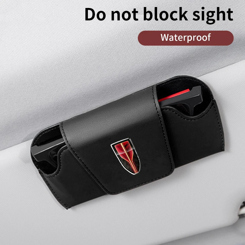 

Universal Car Sun Visor Leather Sunglasses Case Organizer For Hongqi H9 HS5 H5 H7 E-HS9 E115 HS7 LS7 2021 2022 2023