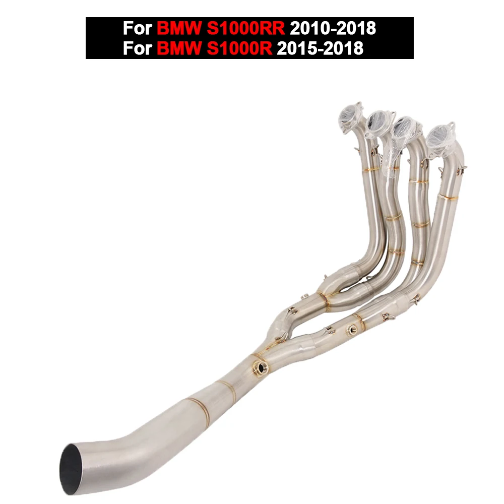 60 MM Motorrad-Auspuffanlage Escape Moto Edelstahl-Krümmerrohr für BMW S1000RR 2010-2018 S1000R 2015-2018