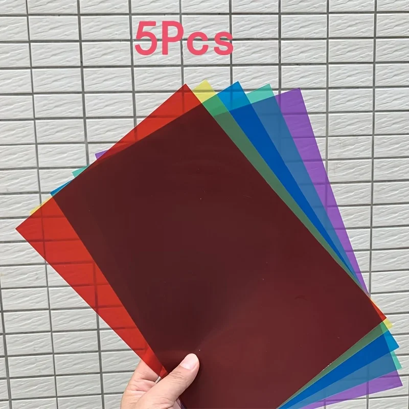 

A4 Transparent Color Plastic Sheet - Polished Surface, DIY Handmade PVC Film, Primary Color, Thin Transparent Sheet 0.3mm thick
