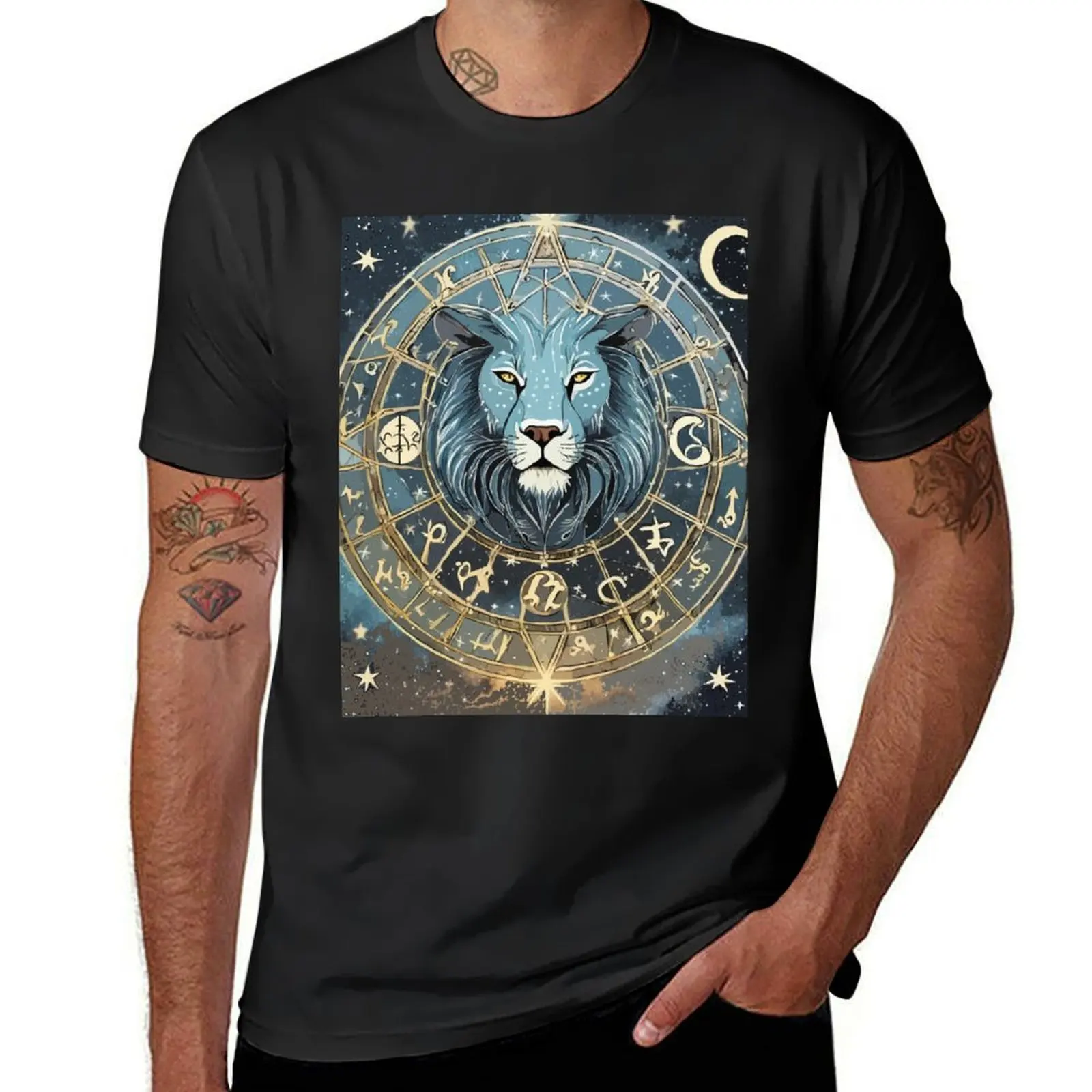 Celestial Constellations: Zodiac Signs Unveiled T-Shirt rapper graphic tees heavyweights mens cotton t shirts