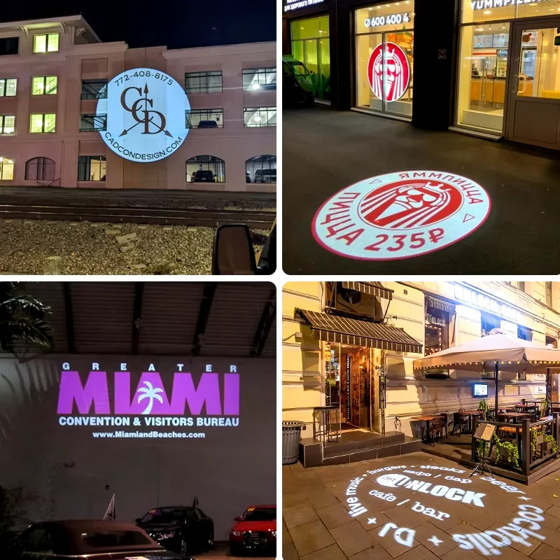 Custom Business Advertising Light Rersonnalisé Image Rotation Led Logo Projector On Shop Entrance Floor Outdoor Waterproof IP67