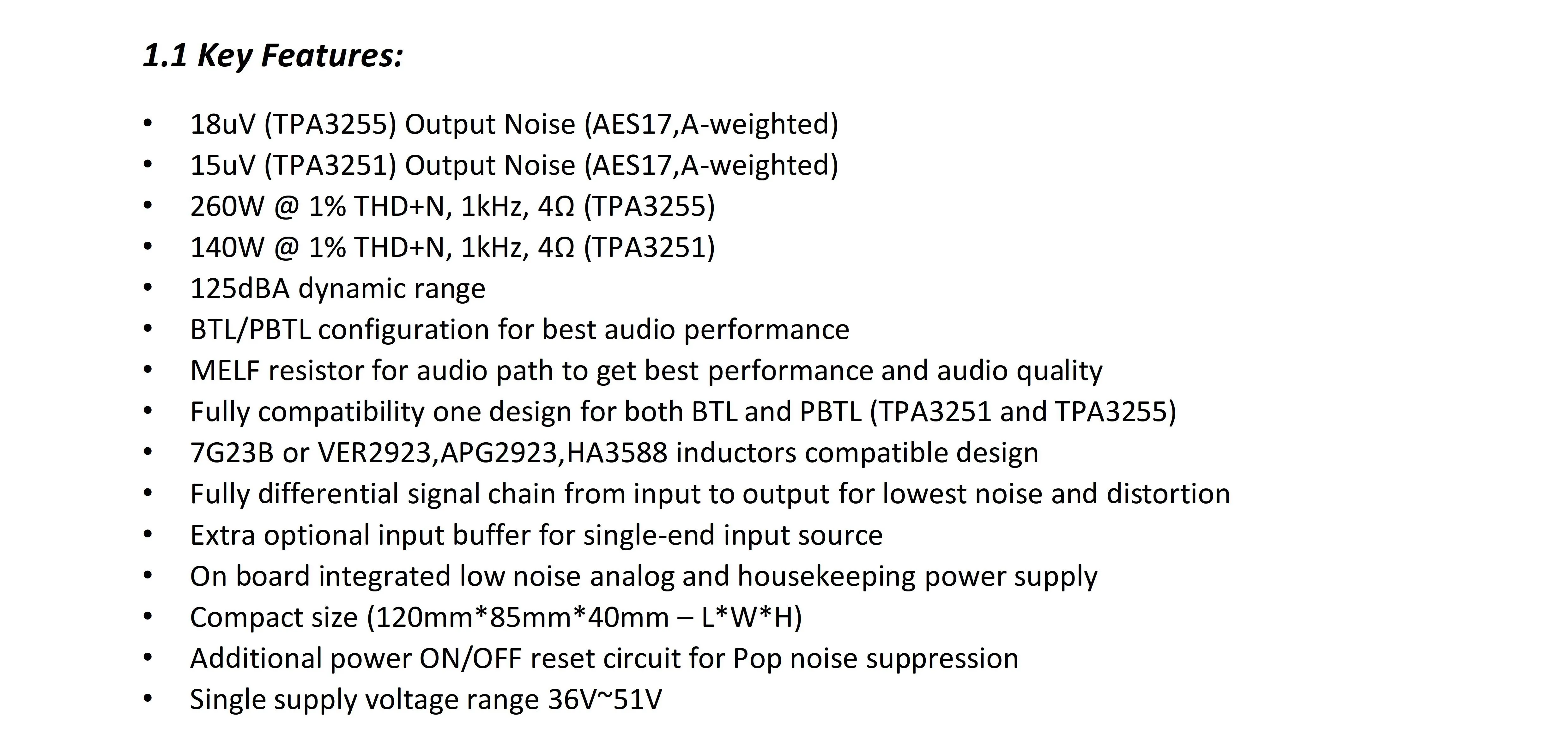 TPA3255 TPA3251 High-End-HiFi-Verstärker mit Feedback-Design – Detail 5