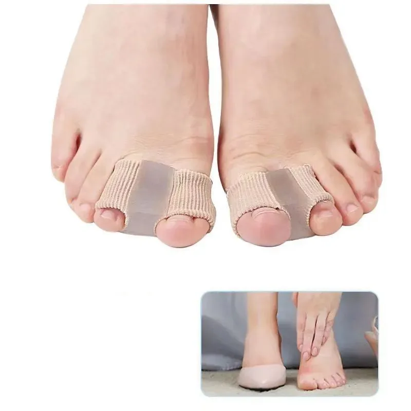 Breathable Hallux Valgus Bunion Corrector, Gel Toe Separator with Silicone Gasket & Fabric Liner, Orthotic Toe Straightener for Day & Night Wear