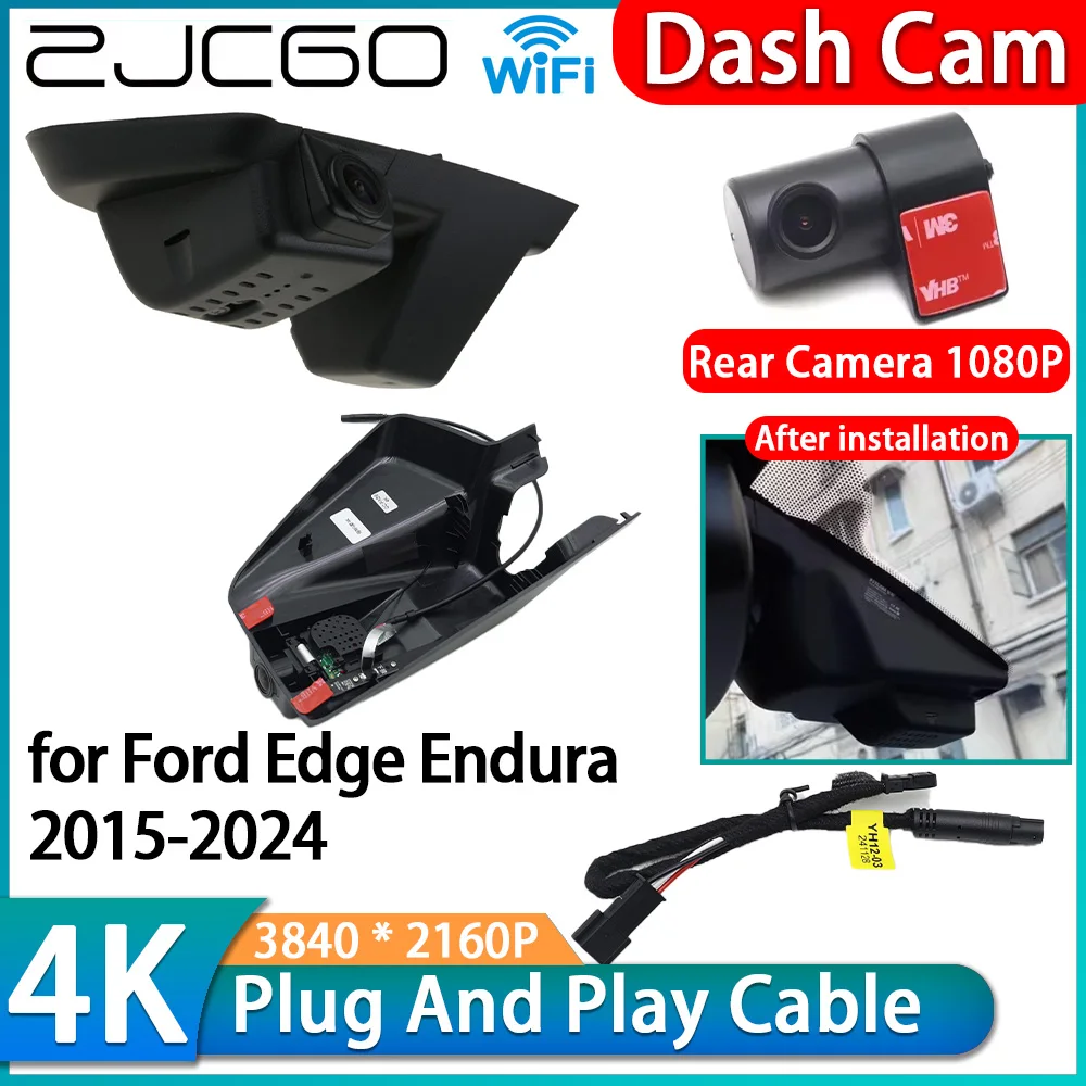 Für Ford Edge Endura 2015 2016 2017 2018 2019 2020 2021 2022 2023 2024 4K Wifi DVR Dashcam Front- und Rückkamera Nachtsicht-Video