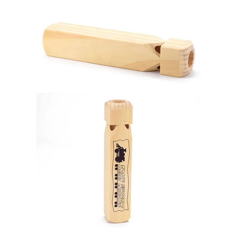 M15K-Solid Wood Train Whistle 4 Tone, Role Play Lover Wooden Whistle For Educational Party Durable Easy To Use