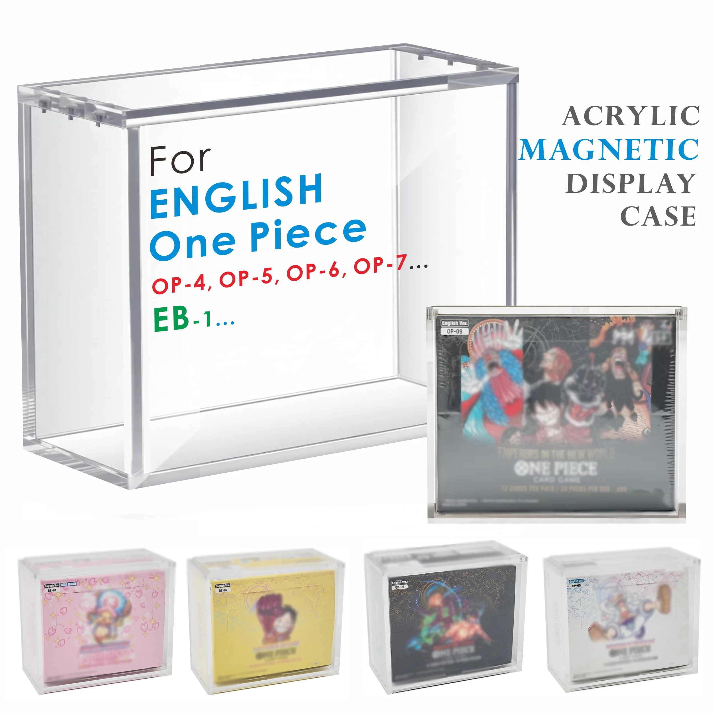 حافظة عرض مغناطيسية من الأكريليك لقطعة واحدة باللغة الإنجليزية (متوافقة مع: OP-4، OP-5، OP-6، OP-7، OP-8... EB-1...)