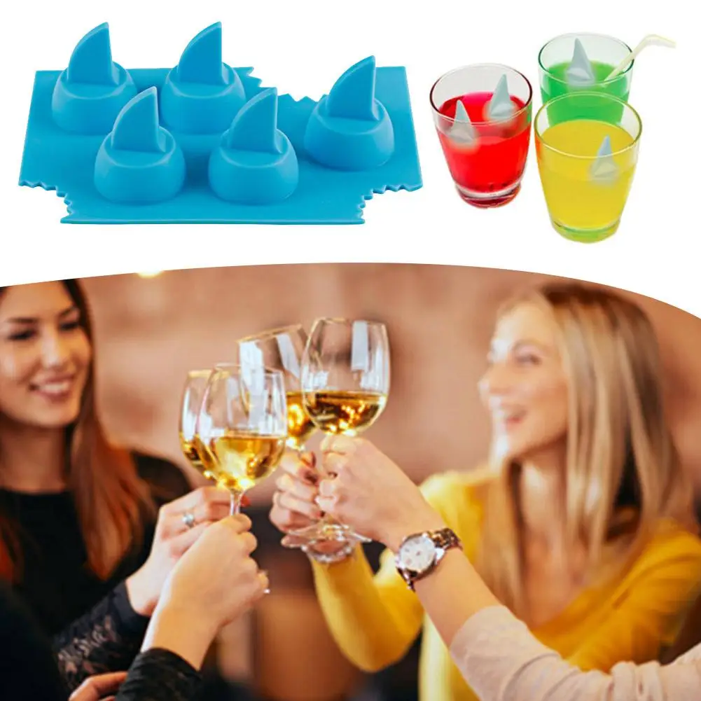 Silicone Trays For Freezer Shark Fin Shape Ice Molds For Shark Theme Birthday Party Shark Fin Shaped Ice Mold L6Q8