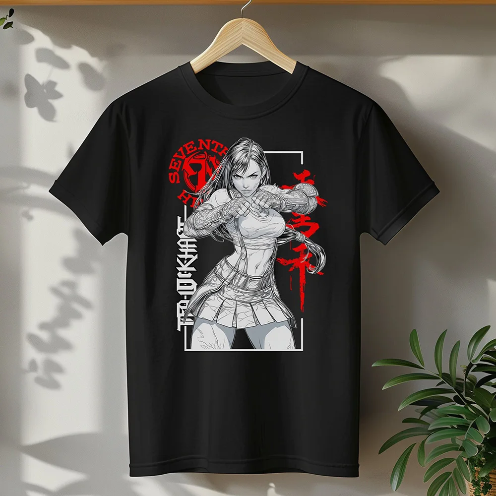 

0406 FINAL FANTASY 7 Tifa Lockhart Anime Gift t shirt for Gamer 100% cotton Short Sleeve Graphic clothes All size tops S-6XL