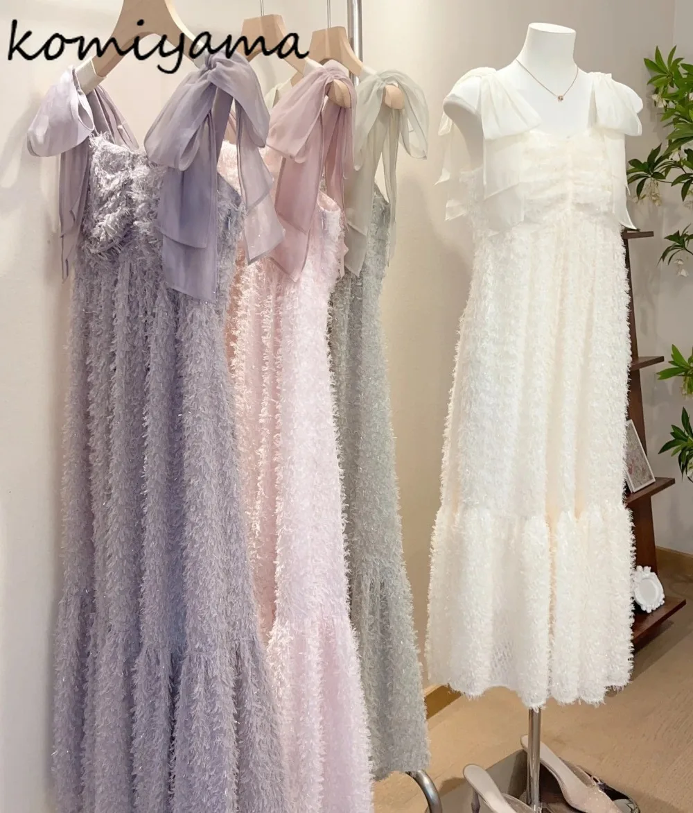 

Bandage Bow Vestidos Woman 2025 Summer New Dress Japan Fairy Dresses Furry Delicate Ropa De Mujer Loose Sleeveless Robes