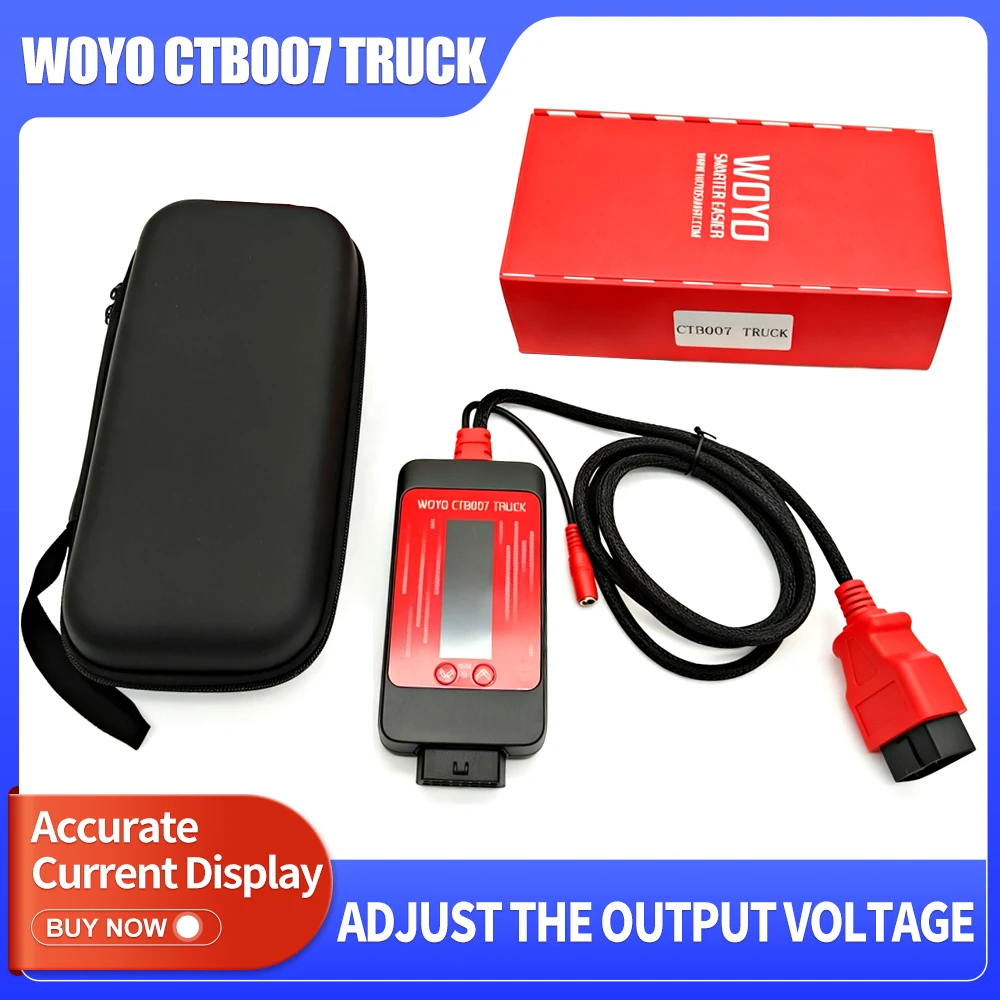 OBDII 24V to 14.5V LCD Current Tester Complete Kit Breakout Box Adjustable Output Voltage Dual Mode ECU Bench Repair Tool CTB007