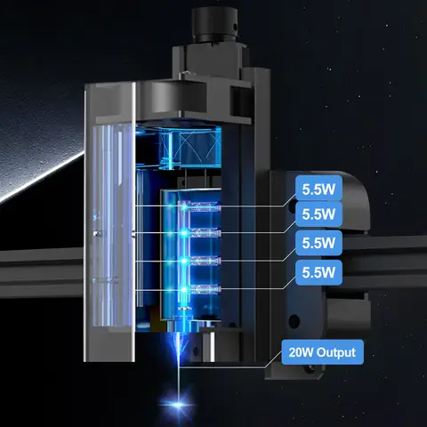 AENBUSLM 레이저 모듈 20W CNC 레이저 조각기 용 내장 공기 부는 펌프 목재 절단 DIY 레이저 도구 450nm 레이저 헤드