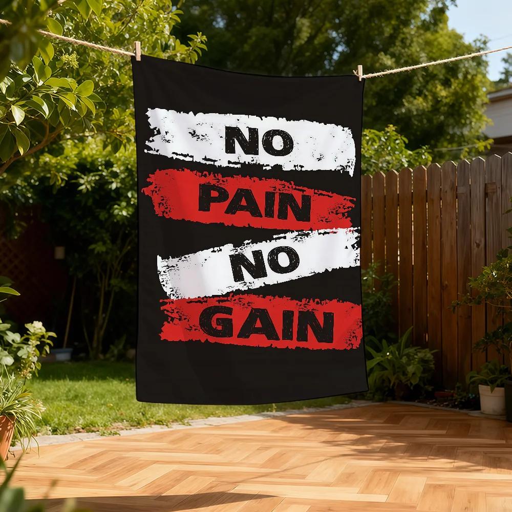 Flag Outdoor Pain No Large Gain No Welcome Yard Banner Home Garden Lawn Decoration