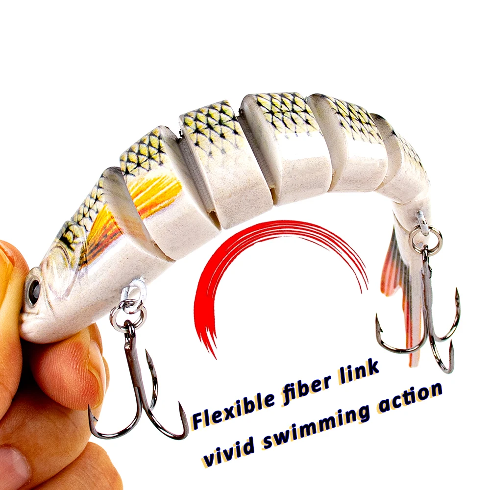 Magnisher 8-Segment Realistic Hard Fishing Lure 13.5cm/10cm Jointed Swimbait Lifelike Action Slow Sink Bait Fresh/Salt Water image 3