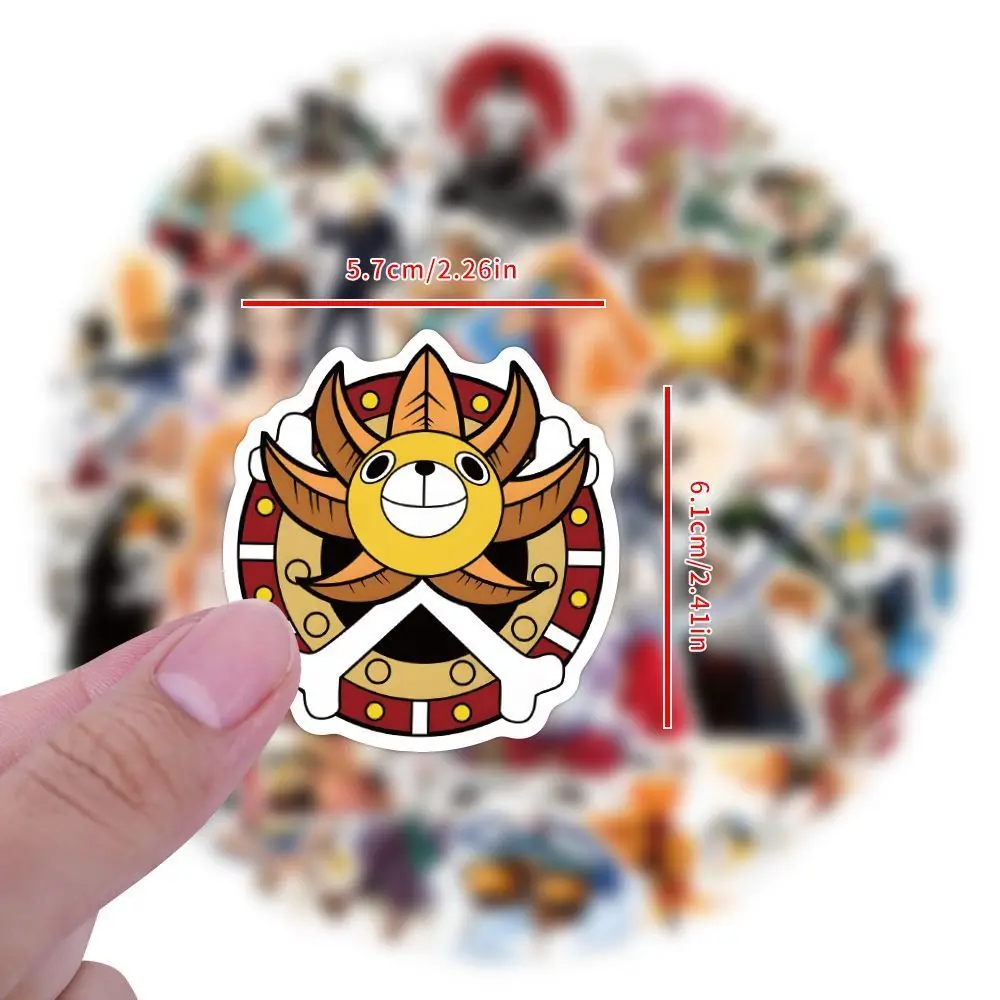 100 Stück One Piece Anime-Aufkleber, Dekorationsartikel, zweidimensionale DIY-Notizbuch-Sticker, wasserdichte Anime-Handy-Aufkleber – Detail 10