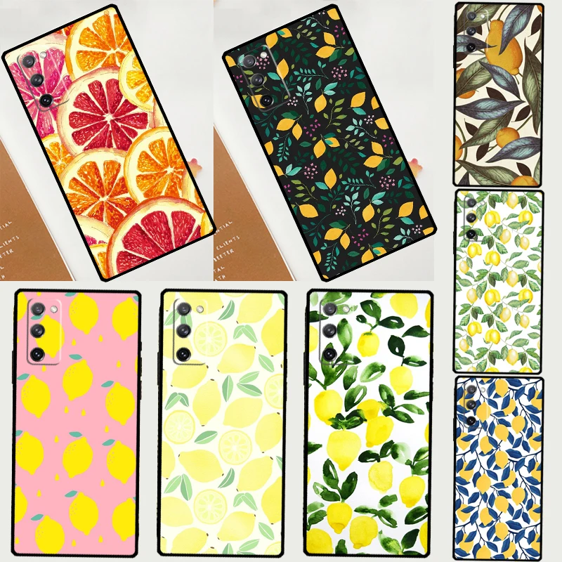 Summer Fruit Lemon Case For Samsung Galaxy S23 S22 Ultra S21 S20 FE S8 S9 S10 Note 10 Plus Note 20 Ultra Cover