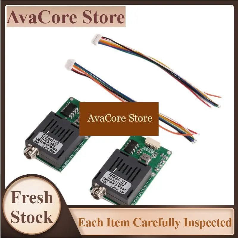 AvaCoreDC 5.5-26V Powered 100KM TTL Optical Transceiver Module 2-CH Video+ 1-CH TTL Transmission Equipment Terminal