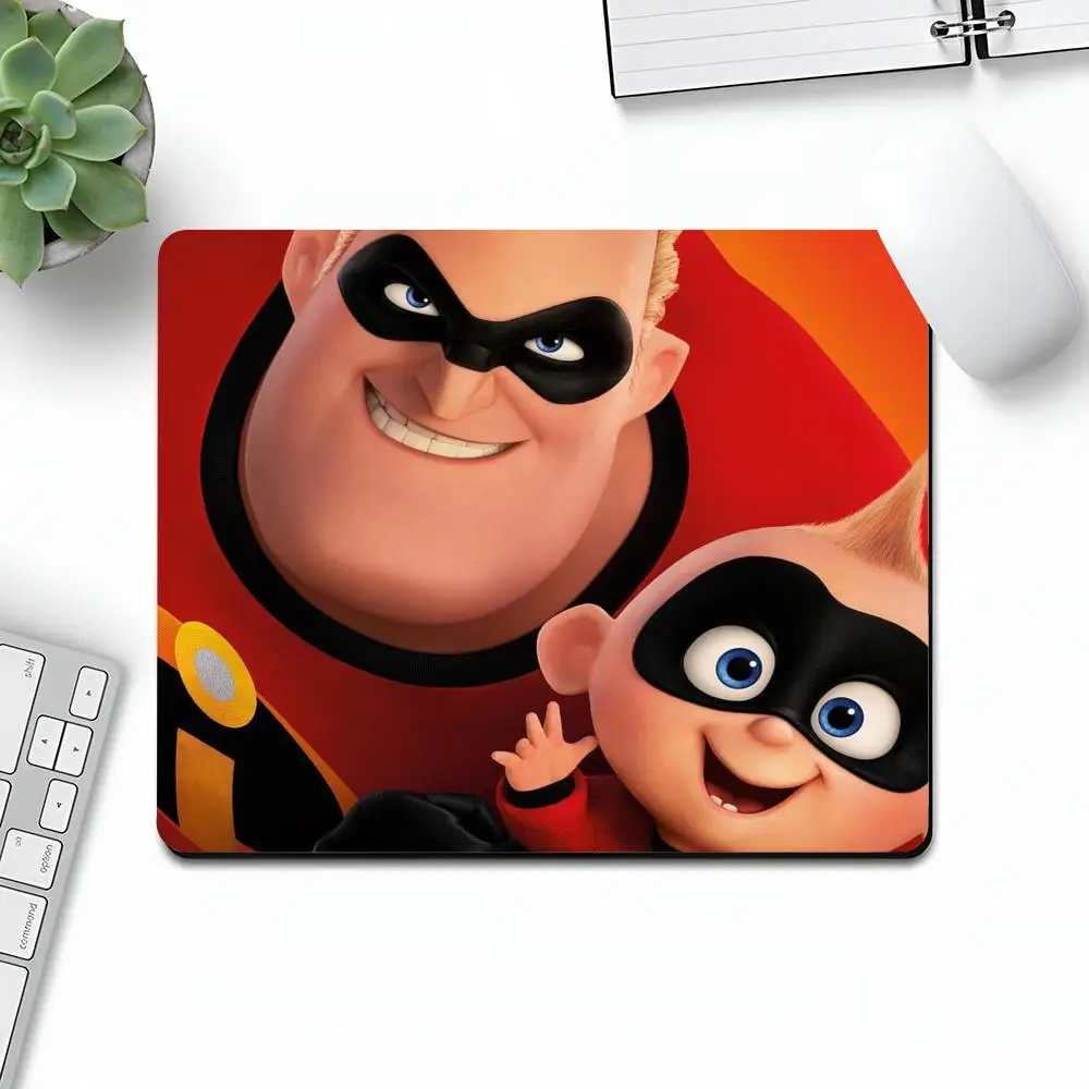 Incredibles 2-Tapis de souris en caoutchouc avec bord de verrouillage, accessoire de bureau pour ordinateur portable