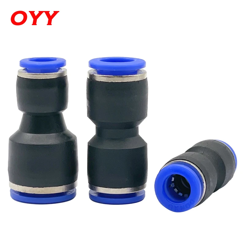 Pneumatic Fittings Plastic Connector PU PG 4mm 6mmTo 8mm 10mm Air Water Hose Tube Push in Straight Gas Quick Connectors Fitting