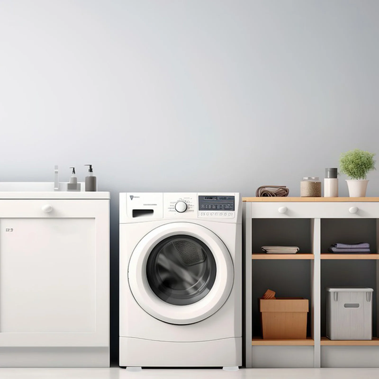 

4Pcs Washer Feet Pads Heightening Base Mat for Washing Machine Anti-Vibration Rubber Floor Protector Stabilizer