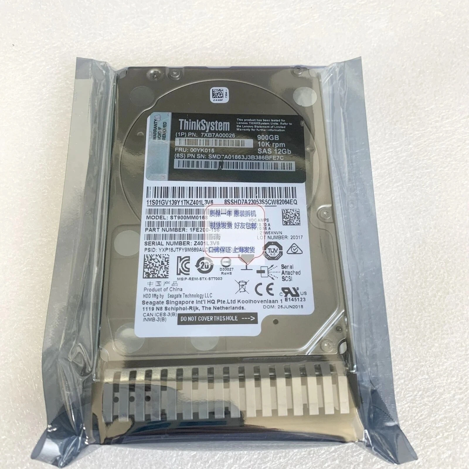 

7XB7A00026 900 ГБ 10K SAS 12G 00YK015 1FE200-156 Б/у