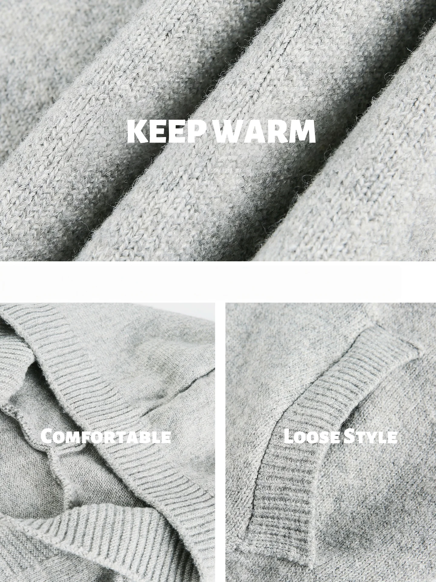 Heavyweight Textured Cardigan Hooded Sweater Men's Autumn/Winter Plush Soft Thickened Textured Knitted Sweater Jacket
