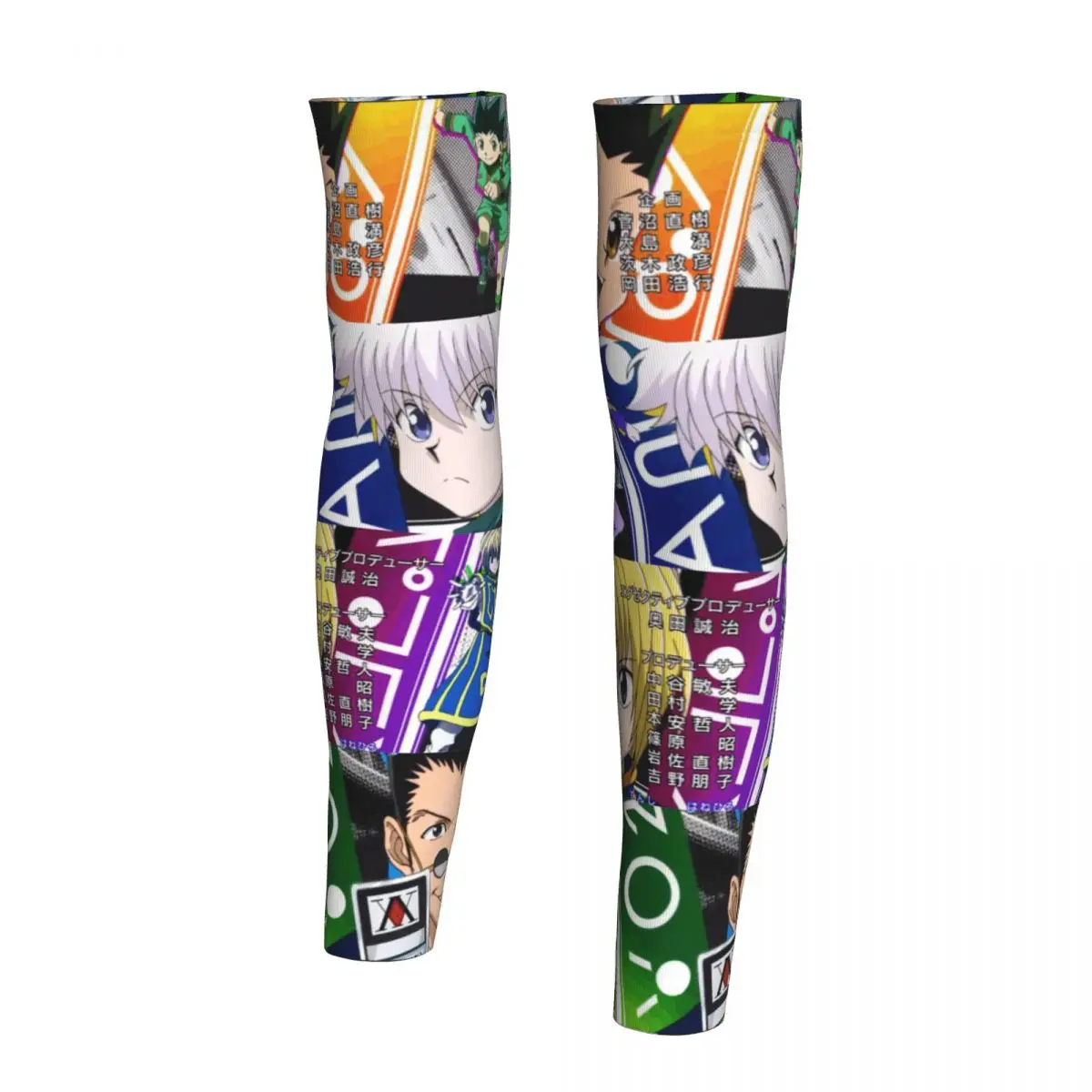 Anime HXH Hunter X Hunter mangas de brazo hombres mujeres sol protección UV tatuaje cubrir deportes refrigeración ciclismo