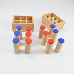 Montessori Sensorial Material Toy - Sound Cylinder Box Set Wooden Toy Develop Hearing Ability For Kids Preschool Educational Toy