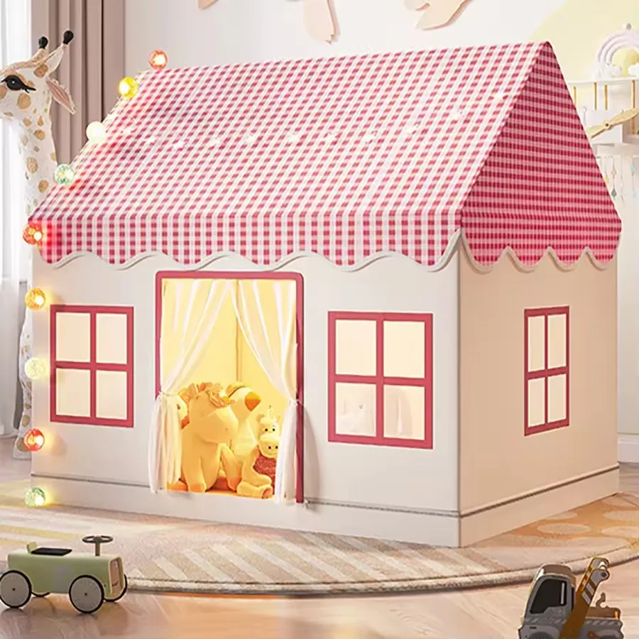 Criança dobrável jogar tenda pequena casa criança brinquedo tenda princesa menina castelo jogar casa tenda do bebê não inclui bola de luz presente natal