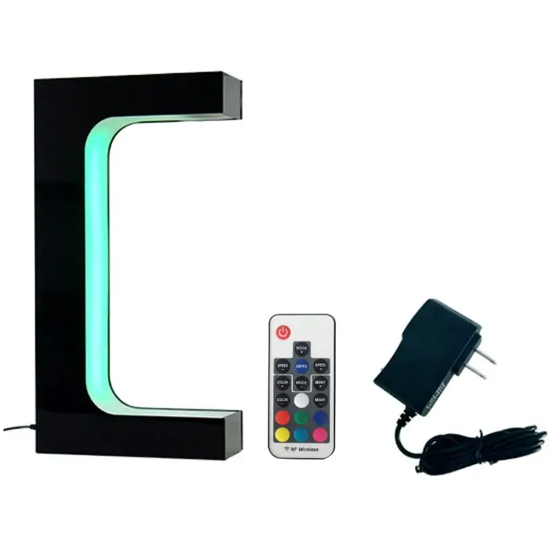 

A21Q -Поживоющая подставка для обуви Плавающая подставка для кроссовок с дистанционным управлением Красочная легкая вращающаяся левитационная полка для обуви Американская вилка