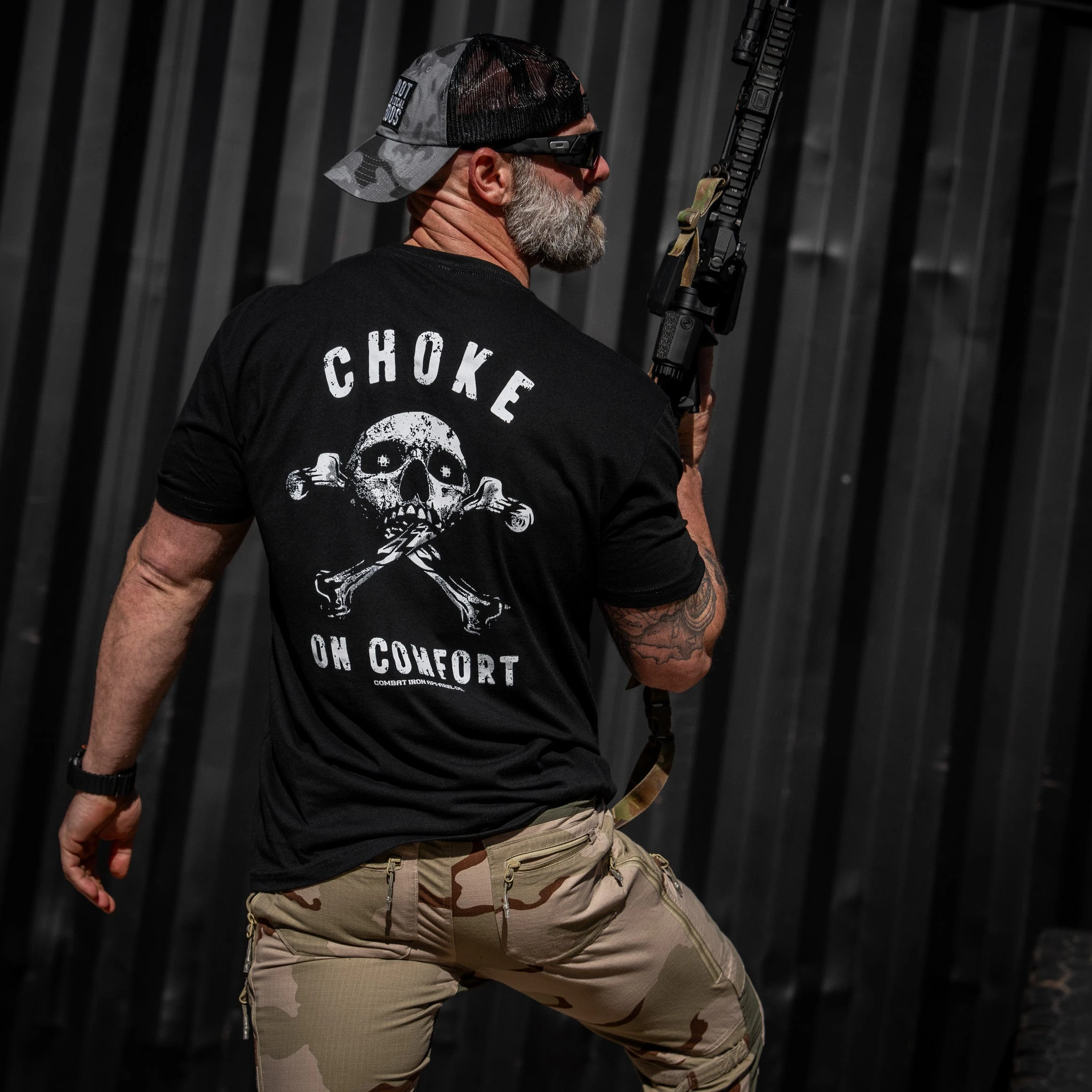 Men's Women's Oversized Crew Neck T-Shirt Choke on Comfort Skull Crossbones Dark Hardcore Short Sleeve Vintage Casual Tee