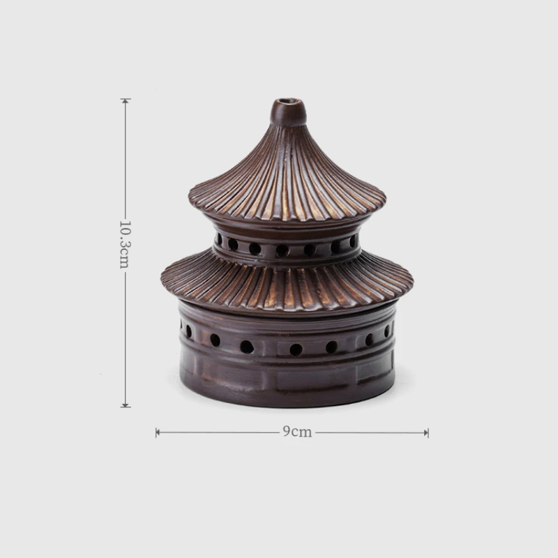 Home Decor Tray Censer Pagoda Home Indoor Sandalwood Incense Chinese Incense Ceramic Aromatherapy Stove
